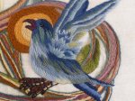 detail of crewelwork cushion by Philippa Turnbull